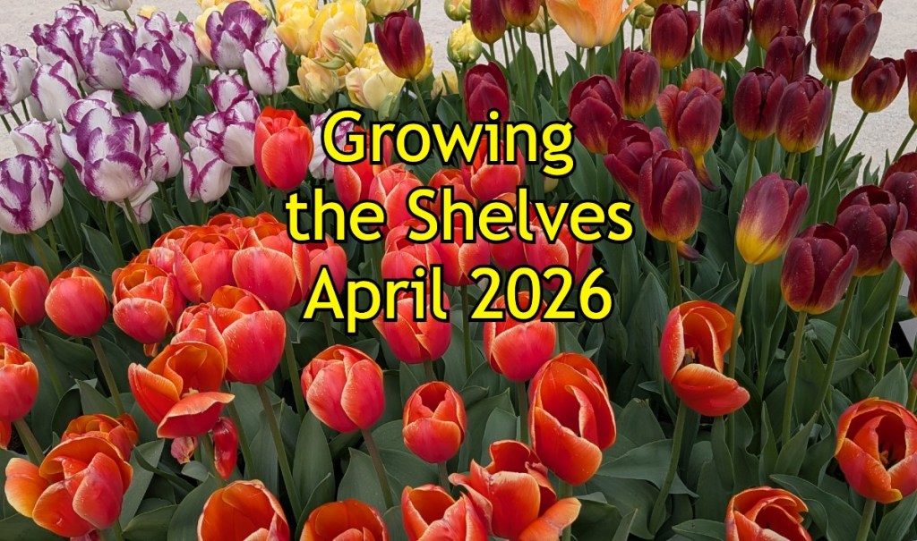 Growing the Shelves Banner on Brightly coloured Tulips
