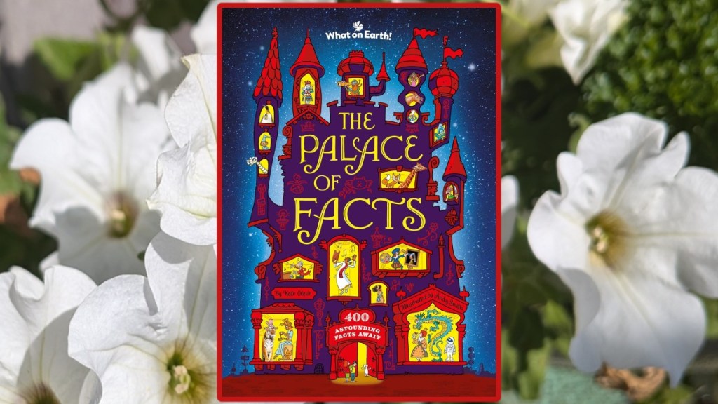 Book Cover of Palace of Facts on a white petunia background