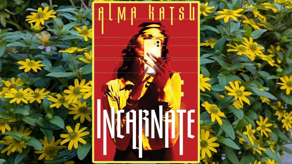 Incarnate book cover on yellow daisy type flowers